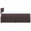 vidaXL Cama box spring con colch&oacute;n tela marr&oacute;n oscuro 120x190 cm