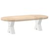 vidaXL Patas para mesa de centro en forma de X (2 unidades), color blanco, 30 x (30-31) cm, acero