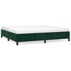vidaXL Estructura cama sin colch&oacute;n terciopelo verde oscuro 200x200 cm