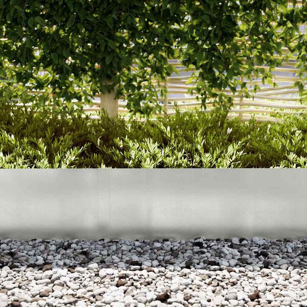 vidaXL Borduras para c&eacute;sped 30 pcs Plateado 100 x 0.5 x 30 cm