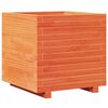 vidaXL Jardinera madera maciza de pino marr&oacute;n cera 50x50x49,5 cm