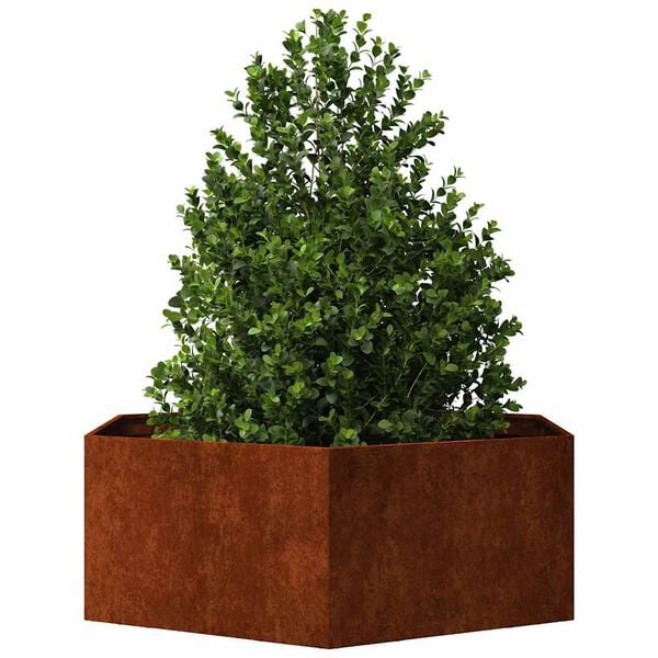 vidaXL Jardinera de acero corten oxidado 138x120x45 cm