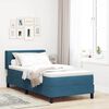 vidaXL Cama tipo Box Spring Azul Oscuro 190 x 90 cm Poli&eacute;ster