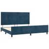vidaXL Estructura cama sin colch&oacute;n terciopelo azul oscuro 200x200 cm