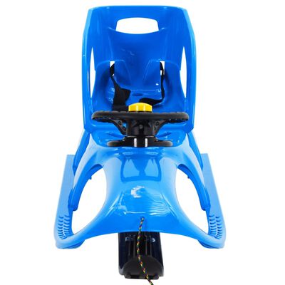 vidaXL Trineo con asiento y volante polipropileno azul 102,5x40x23 cm