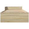 vidaXL Estructura de cama sin colch&oacute;n madera roble Sonoma 75x190 cm