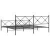 vidaXL Estructura cama sin colchón con estribo metal negro 193x203 cm