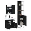 vidaXL Juego de muebles de baño 3 pzas madera contrachapada negro