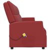 vidaXL Sillón reclinable de masaje 4 plazas cuero sintético rojo tinto