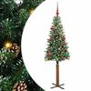 vidaXL &Aacute;rbol de Navidad Delgado con 150 LED con soporte Verde 150 cm