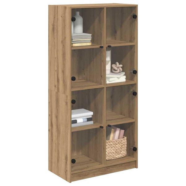 vidaXL Alacena Roble artesanal 68 x 37 x 142 cm Madera contrachapada