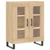 vidaXL Aparador alto madera contrachapada color roble 69,5x34x180 cm