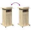 vidaXL Atril con ruedas y caj&oacute;n madera roble Sonoma 55x55x107 cm