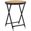 vidaXL Mesa de centro rat&aacute;n sint&eacute;tico y madera maciza de acacia 60 cm