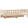 vidaXL Sof&aacute; cama con cajones madera maciza de pino 90x200 cm