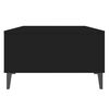 vidaXL Mesa de centro madera contrachapada negro 103,5x60x35 cm
