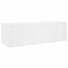 vidaXL Mueble de TV de pared con luces LED blanco 100x35x31 cm