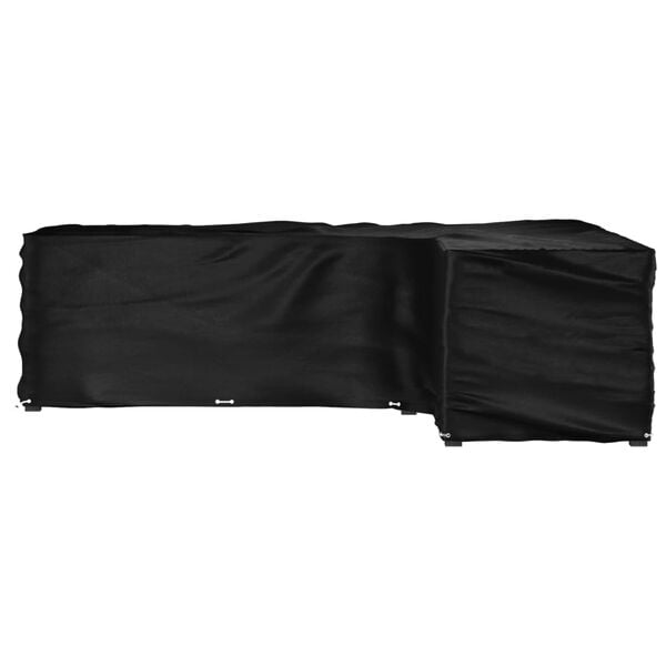 vidaXL Funda para muebles de jardín forma de L 18 ojales 285x220x80 cm