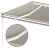 vidaXL Toldo autom&aacute;tico con LED y sensor de viento crema 4x3,5 m