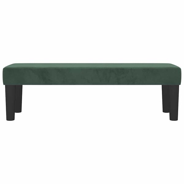 vidaXL | Banco | Verde oscuro 100 x 30 x 30 cm Terciopelo