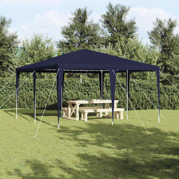 vidaXL Carpa de Fiesta Azul 400 x 400 x 266 cm Polietileno y Acero
