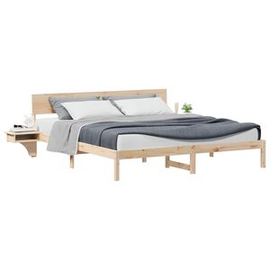 vidaXL Estructura de cama Marr&oacute;n 180 x 200 cm Madera de pino macizo