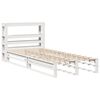 vidaXL Estructura de cama sin colch&oacute;n madera maciza blanca 90x190 cm