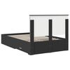 vidaXL Estructura de cama Negro 120 x 190 cm Madera de ingenier&iacute;a