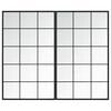 vidaXL Espejos de pared 2 uds metal negro 100x60 cm