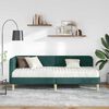 vidaXL Estructura de cama en esquina Verde oscuro 80 x 200 cm tela
