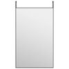 vidaXL Espejo de puerta cristal y aluminio negro 50x80 cm