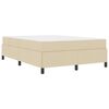 vidaXL Cama tipo Box Spring con colch&oacute;n Crema 140 x 190 cm tela