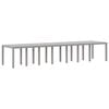 vidaXL Mesa de comedor de jardín Gris claro 400 x 100 x 73 cm