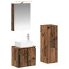 vidaXL Juego de muebles de ba&ntilde;o 4 pcs Madera envejecida