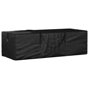 vidaXL Bolsa para cojines de jard&iacute;n polietileno negro 135x40x55 cm