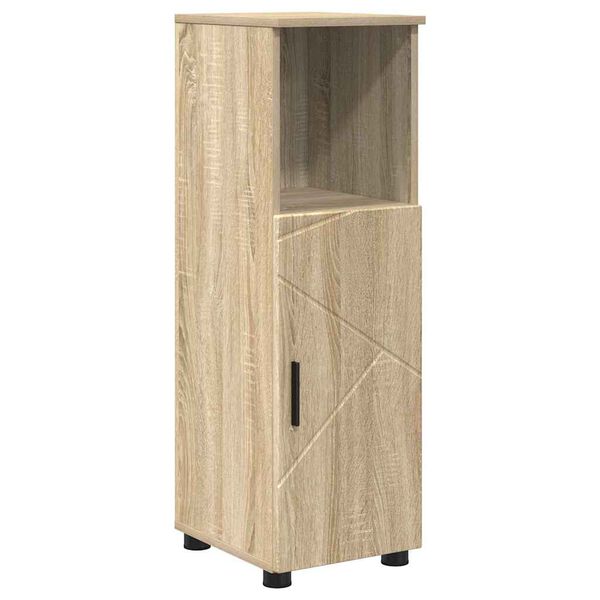 vidaXL Gabinete de Ba&ntilde;o con puerta Roble Sonoma 30 x 35 x 95 cm