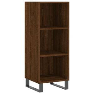 vidaXL Aparador de madera de ingenier&iacute;a marr&oacute;n roble 34,5x32,5x90 cm