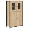 vidaXL Aparador alto madera contrachapada roble Sonoma 62x32x106,5 cm