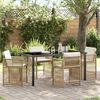 vidaXL Conjunto de Comedor de Jard&iacute;n 5 pcs Beige rat&aacute;n sint&eacute;tico