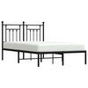 vidaXL Estructura cama sin colchón con cabecero metal negro 135x190 cm