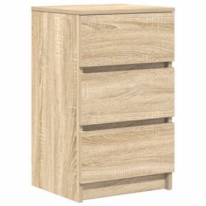 vidaXL Mesilla de noche con 3 cajones roble Sonoma 39x35x65 cm