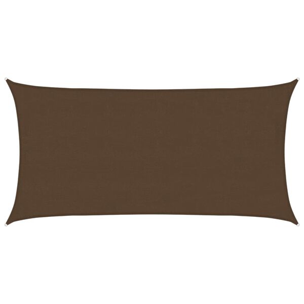 vidaXL Toldo de vela HDPE marr&oacute;n 160 g/m&sup2; 4x7 m