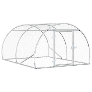 vidaXL Gallinero Plateado 200 x 150 x 100 cm Acero Galvanizado