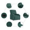 vidaXL Sill&oacute;n reclinable de tela verde oscuro