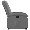 vidaXL Sill&oacute;n reclinable elevable de tela gris oscuro