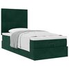 vidaXL Estructura cama otomana colchones terciopelo verde oscuro