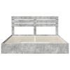 vidaXL Cama con almacenamiento con cabecera Gris Concreto 200 x 200 cm