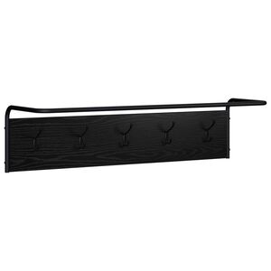 vidaXL Perchero Roble Negro 100 x 30 x 25 cm Madera de ingenier&iacute;a
