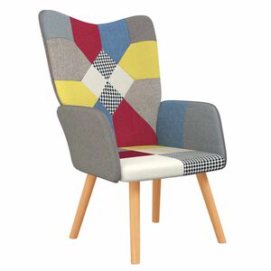 vidaXL Silla de relajaci&oacute;n de tela patchwork
