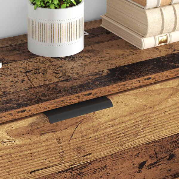 vidaXL Aparador con caj&oacute;n 3 pcs Madera envejecida Madera de ingenier&iacute;a